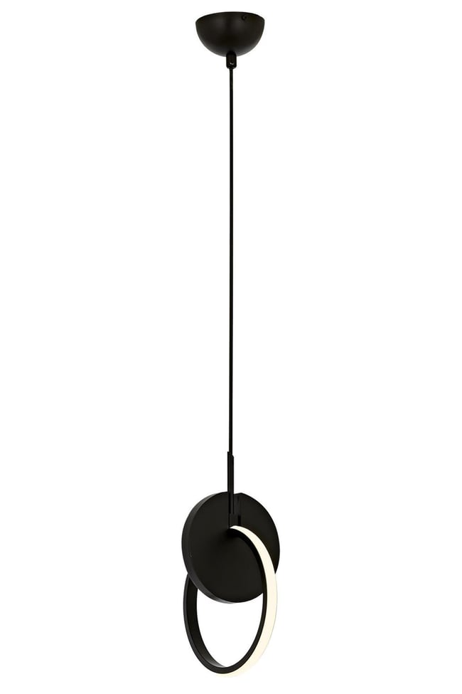 Avonni AV-1874-1BSY Siyah Boya Modern Avize LED Metal Ahşap 20 cm