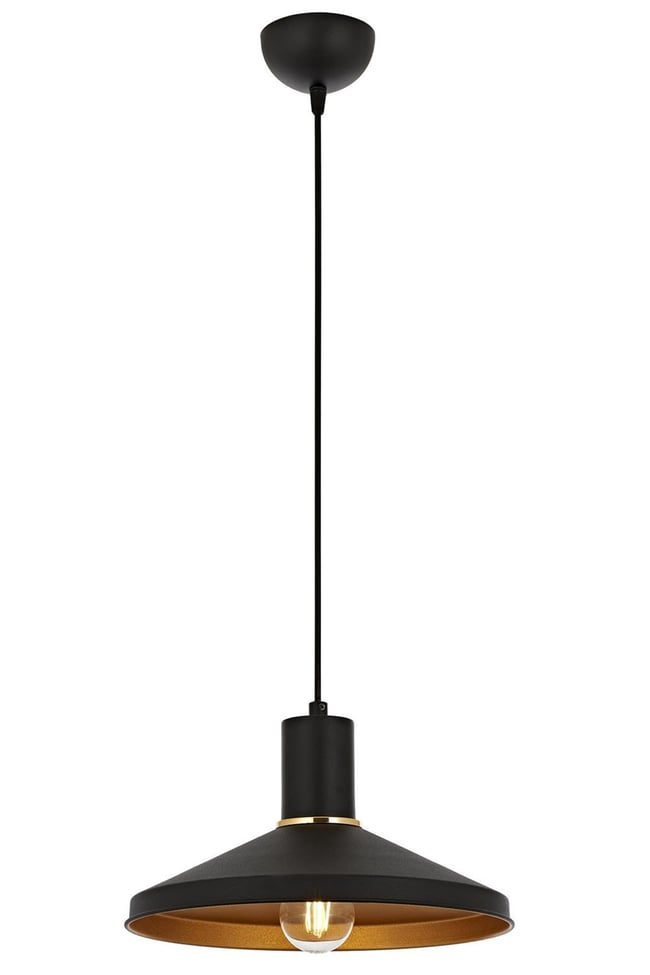 Avonni AV-4106-M24-BSY Siyah Boya Modern Avize E27 Metal 30 cm