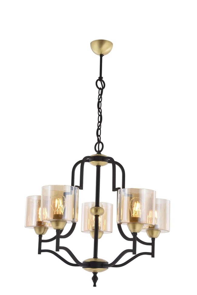 Avonni AV-4162-5E Eskitme Kaplama Modern Avize E27 Metal Cam 62 cm