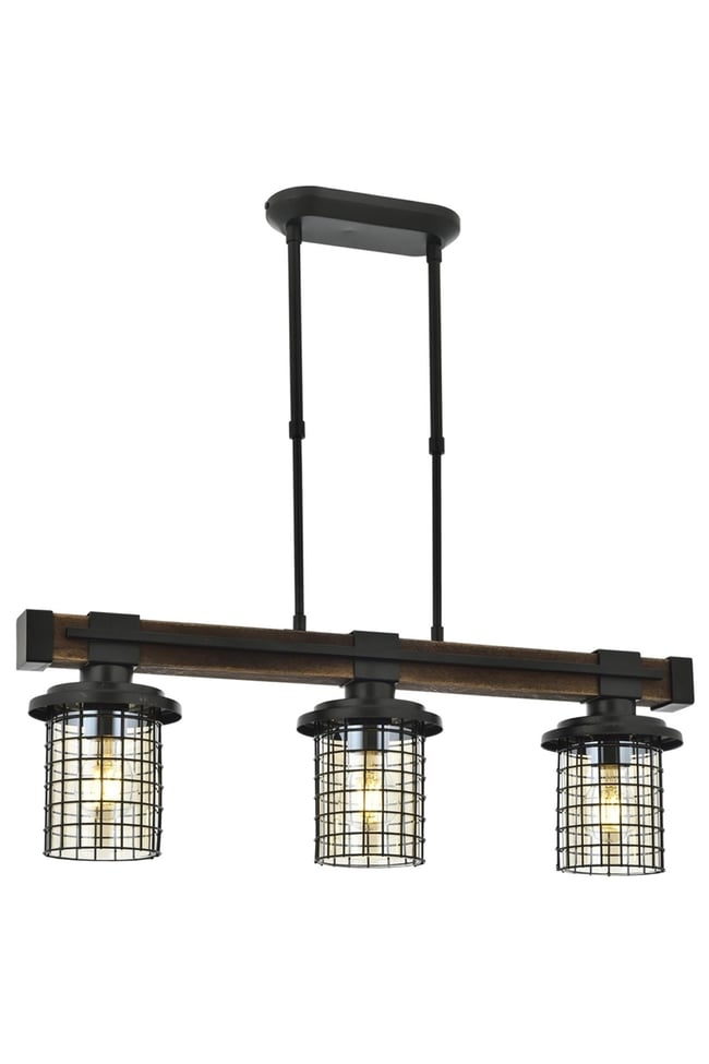 Avonni AV-4216-3EY Eskitme Kaplama Modern Avize E27 Metal Ahşap 75x15 cm