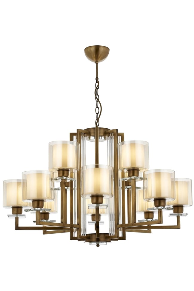 Avonni AV-4285-12E Eskitme Kaplama Modern Avize E27 Metal Cam 105 cm