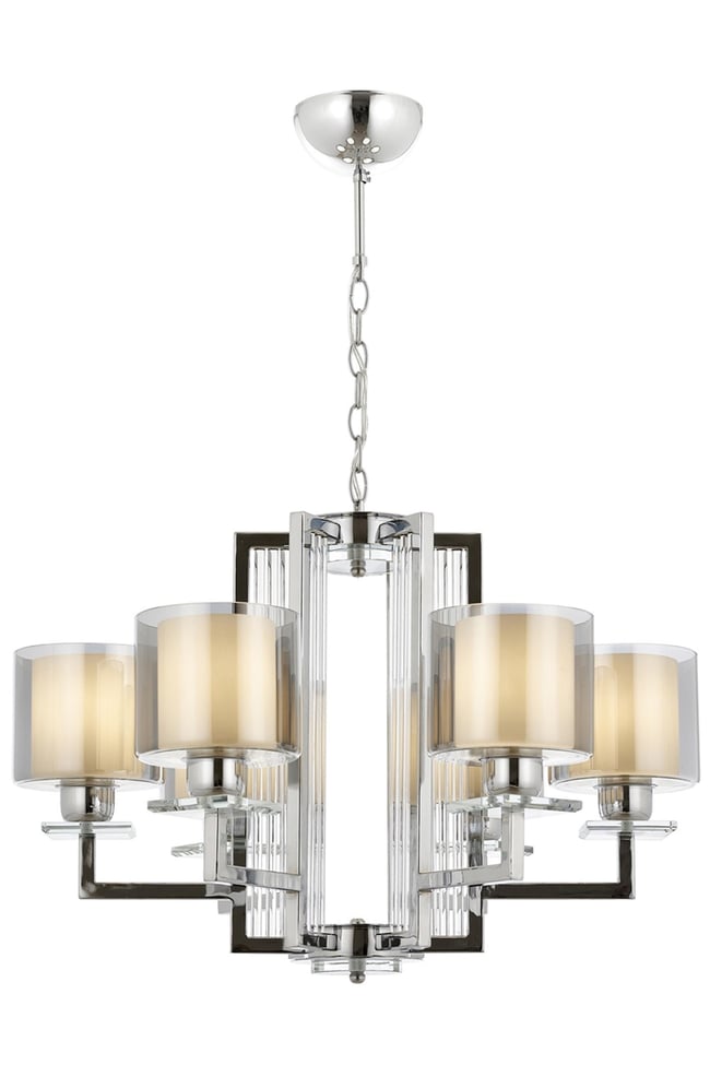 Avonni AV-4285-6K Krom Kaplama Modern Avize E27 Metal Cam 70 cm