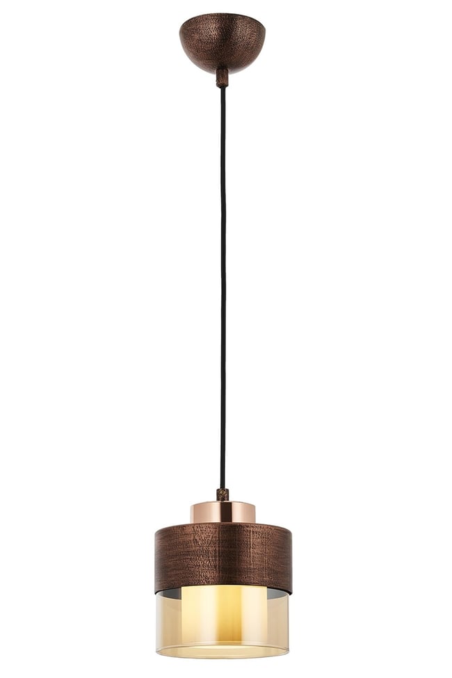 Avonni AV-4288-1CPR Bakır Patina Boya Modern Avize E27 Metal Cam 15 cm