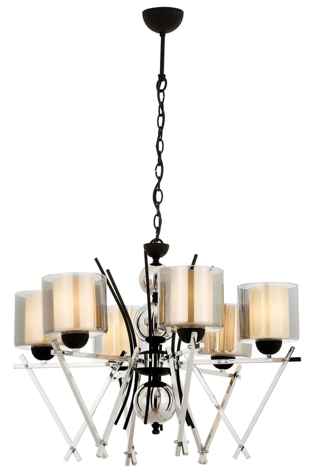 Avonni AV-4301-6K Krom Kaplama Modern Avize E27 Metal Cam 66 cm