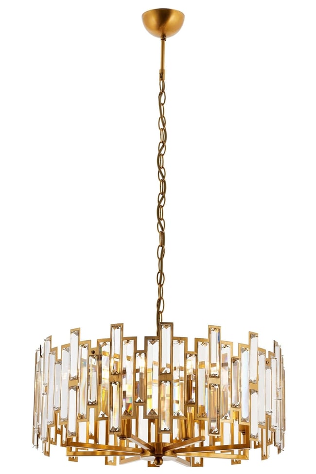 Avonni AV-4307-E50 Eskitme Kaplama Klasik Avize E14 Metal Kristal 50 cm