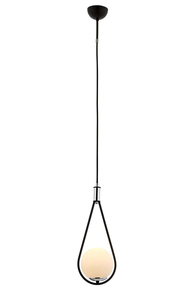 Avonni AV-4316-1BSY Siyah Boya Modern Avize G9 Metal Cam 20 cm