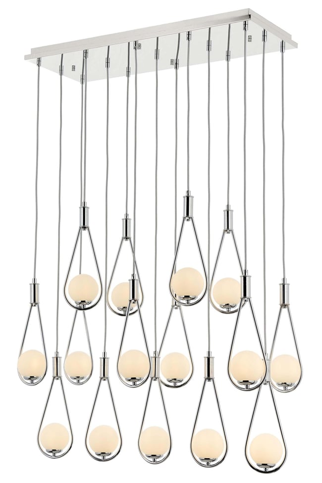 Avonni AV-4316-K30X85 Krom Kaplama Modern Avize G9 Metal Cam 85x35 cm