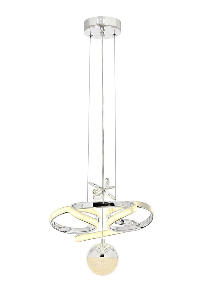 Avonni AV-5281-1K Krom Kaplama Modern Avize LED Metal Cam 35 cm