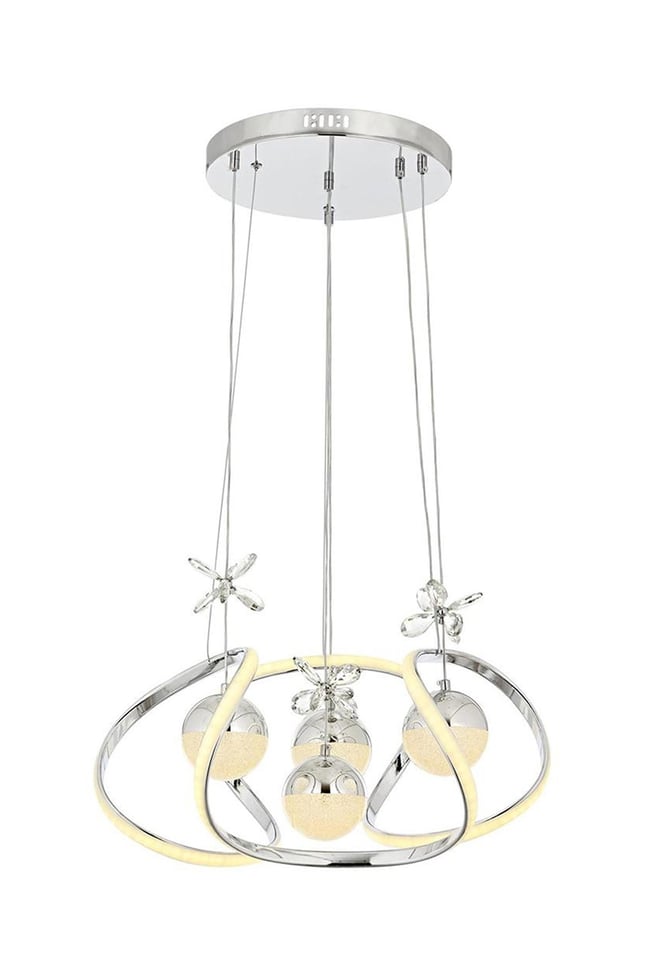 Avonni AV-5281-4K Krom Kaplama Modern Avize LED Metal Cam 40 cm