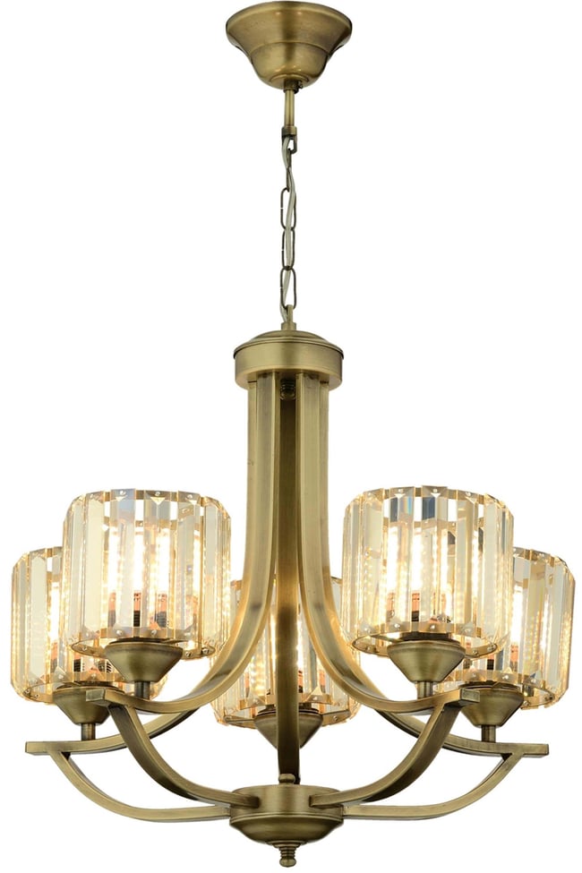 Avonni AV-65226-5E Eskitme Kaplama Modern Avize E27 Metal Kristal 55 cm