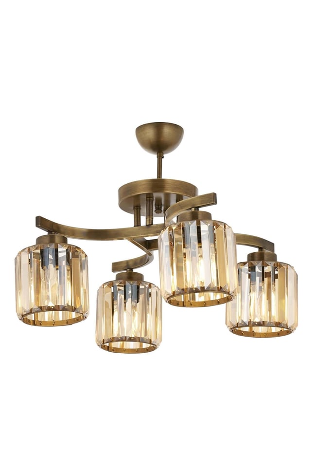 Avonni AV-65229-4E Eskitme Kaplama Modern Avize E27 Metal Kristal 58 cm