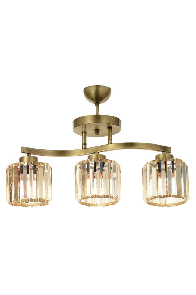 Avonni AV-65231-3E Eskitme Kaplama Modern Avize E27 Metal Kristal 55x17 cm