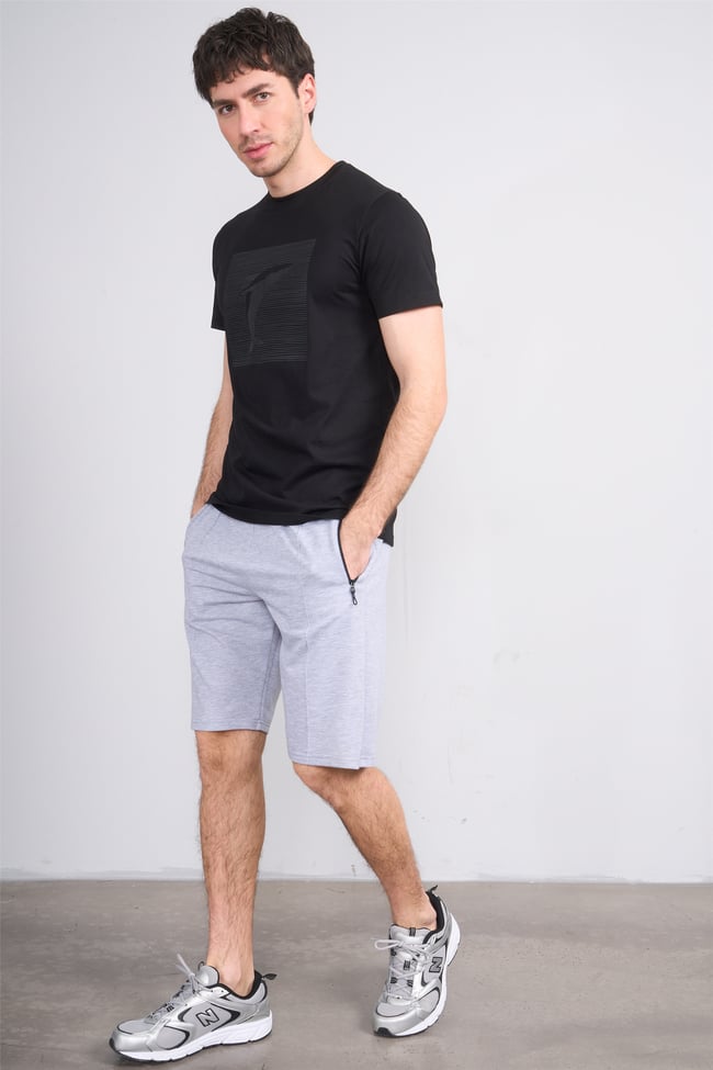 C.K Y26 1455 Mnt Gri Erkek Licrasız 2 İplik Short