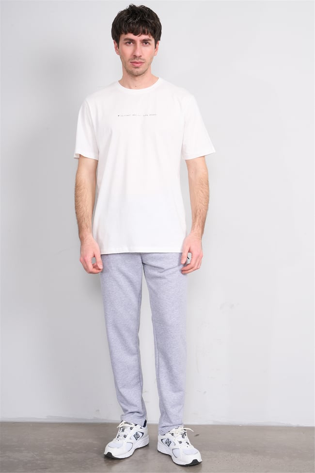 C.K Y26 1453 Mnt Gri Erkek 3 İp Şardonsuz Eşofman Alt