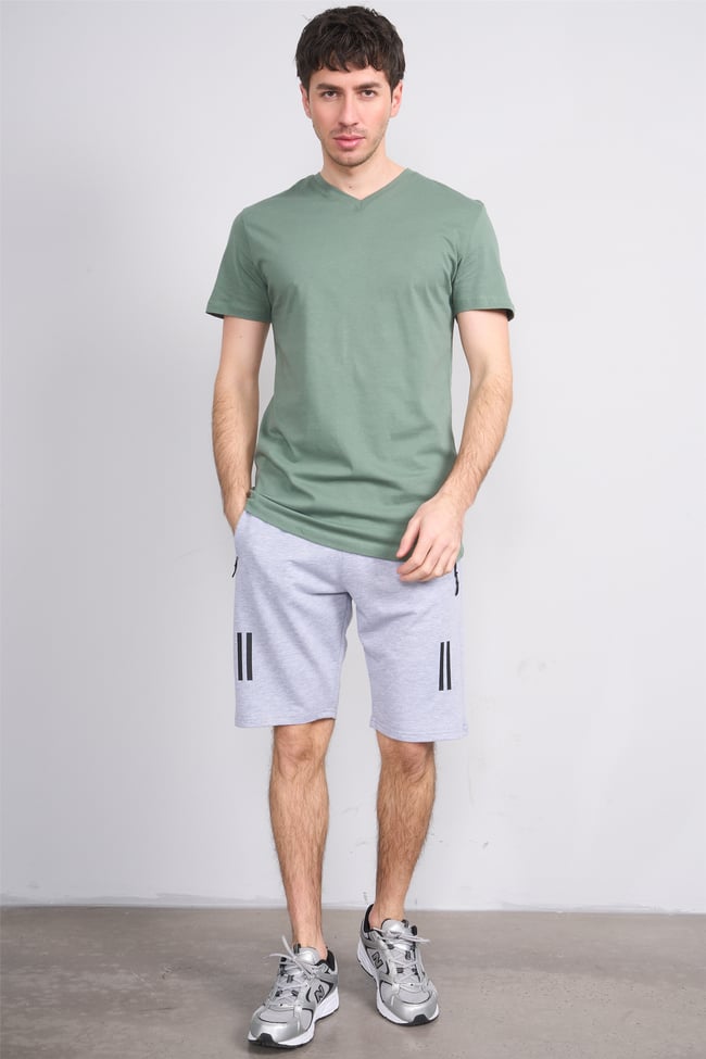 C.K Y26 1457 Mnt Gri Erkek Licrasız 2 İplik Short