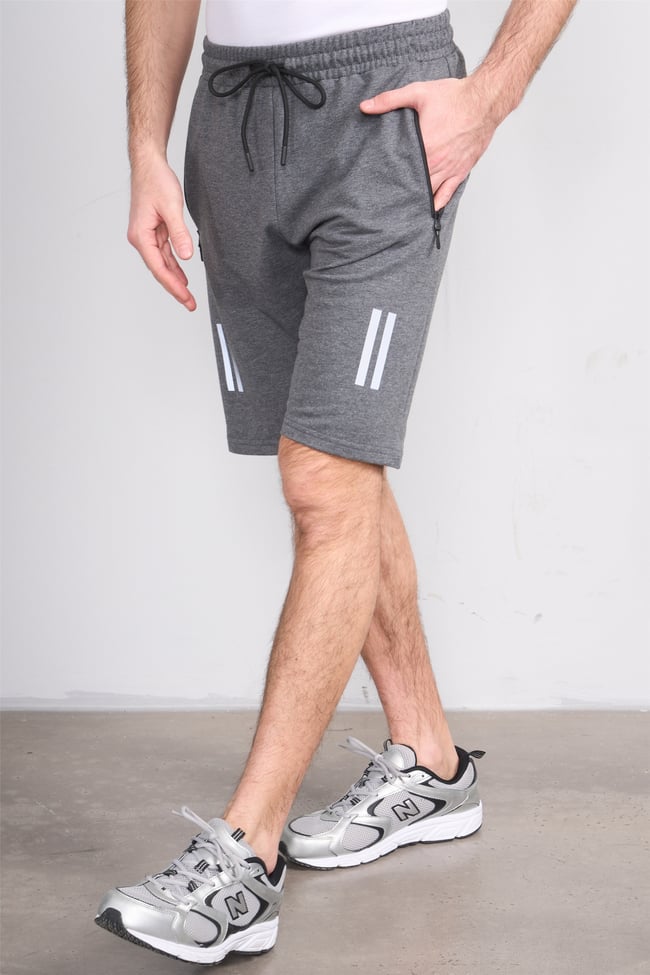 C.K Y26 1457 Mnt Antrasit Erkek Licrasız 2 İplik Short