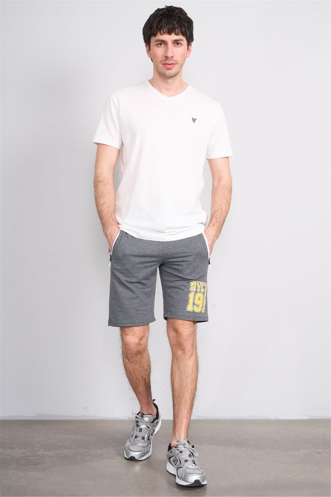 C.K Y26 1118 Mnt Antrasit Erkek Licrasız 2 İplik Short