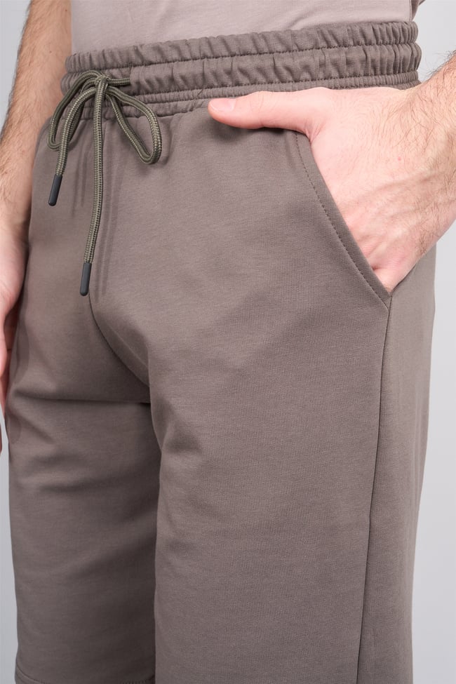 C.K Y26 1456 Mnt Haki Erkek Licrasız 2 İplik Short