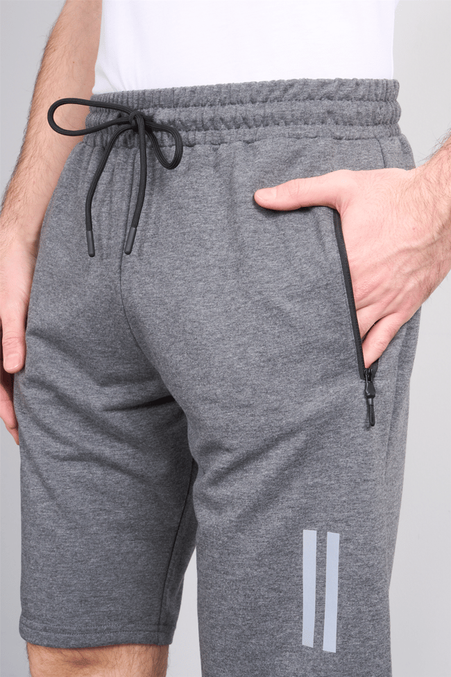 C.K Y26 1457 Mnt Antrasit Erkek Licrasız 2 İplik Short