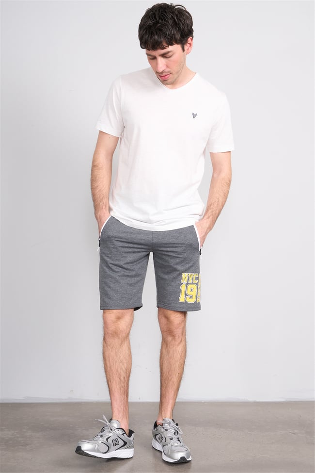 C.K Y26 1118 Mnt Antrasit Erkek Licrasız 2 İplik Short