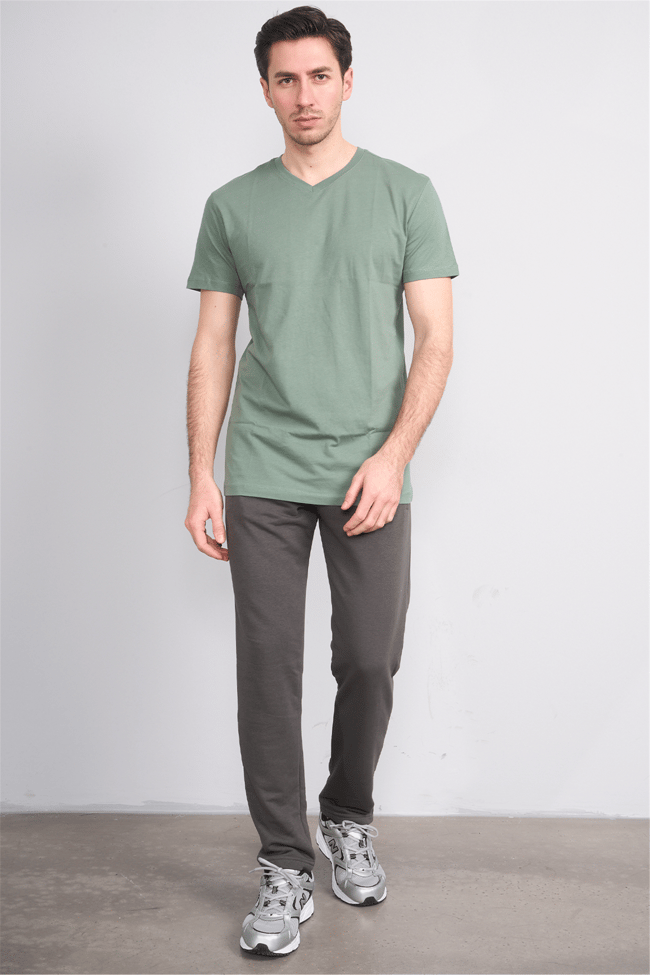 C.K Y26 7006 Mnt Haki Erkek 3 İp Şardonsuz Eşofman Alt