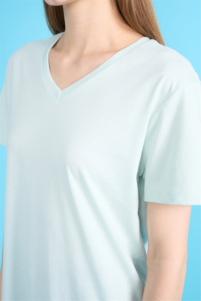C.K Y26 3265 Fithit Byn V Yk. 30/1 Penye Basic Regular T-shirt Cagla
