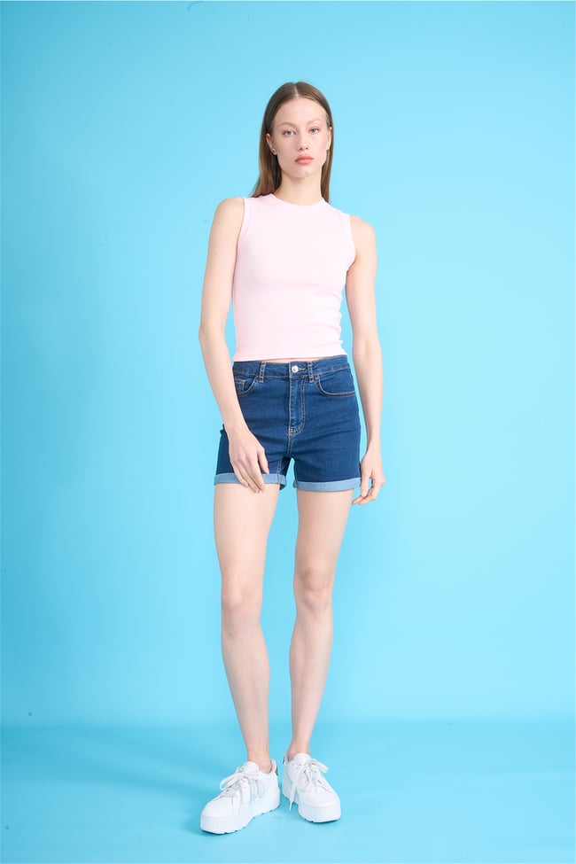 C.K Y26 8045 Fithit Byn B.Yk Slimfıt Kaskorse Atlet A.Pembe