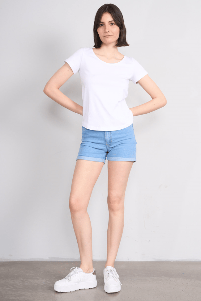 C.K Y26 8461 Fithit Byn U.Yk Penye Spagettı T-shirt Beyaz