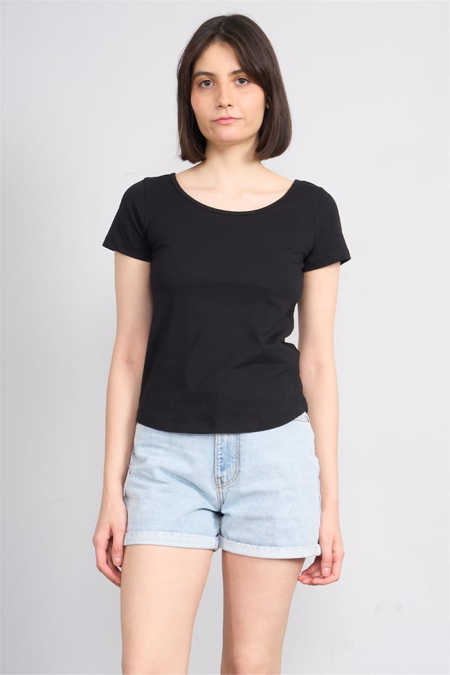 C.K Y26 8461 Fithit Byn U.Yk Penye Spagettı T-shirt Siyah