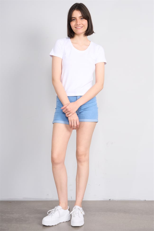 C.K Y26 8464 Fithit Byn U.Yk Penye Slimfıt T-shirt Beyaz