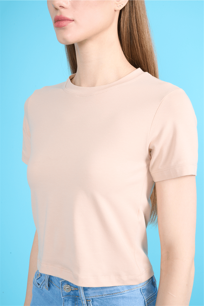 C.K Y26 8505 Fithit Byn B.Yk Penye Crop T-shirt Vizon