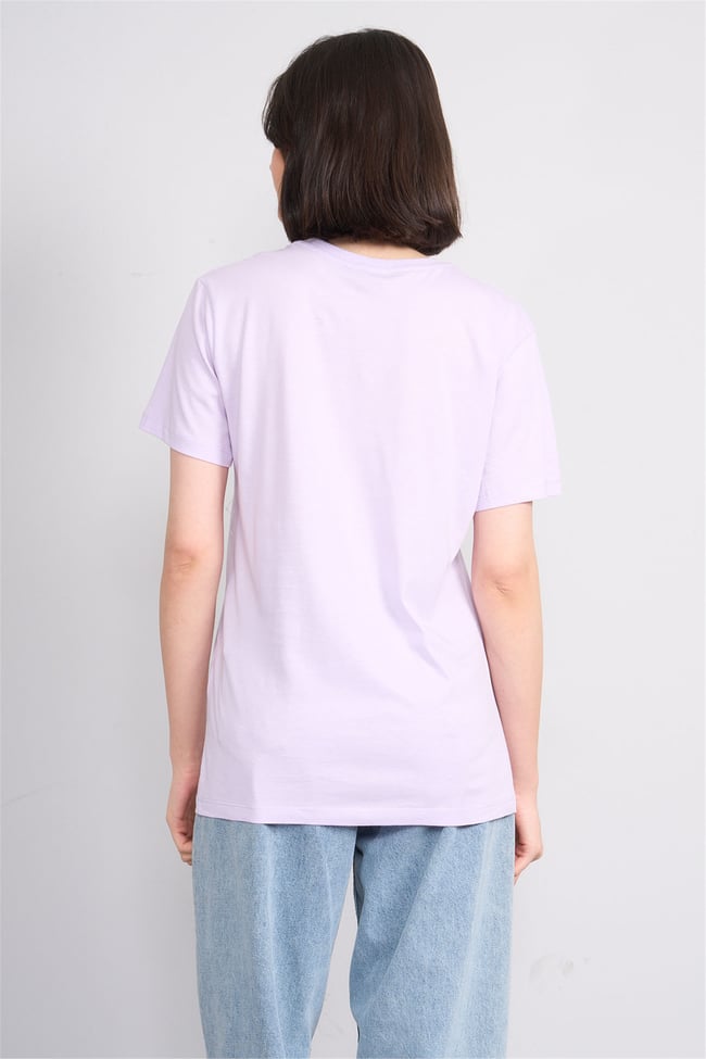 C.K Y26 8925 Fithit Byn B.Yk Regular Nakışlı T-shirt Lila