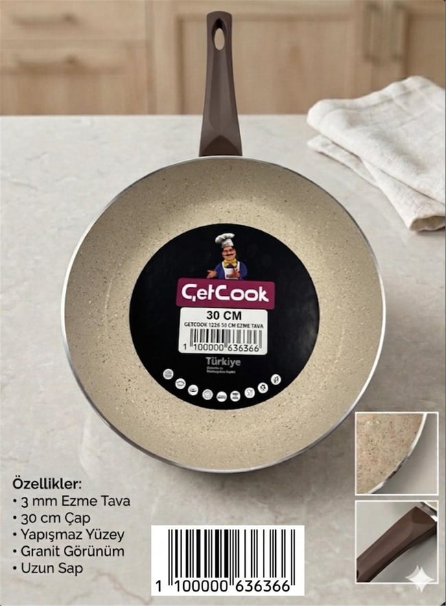 CETCOOK T226 30 CM EZME TAVA