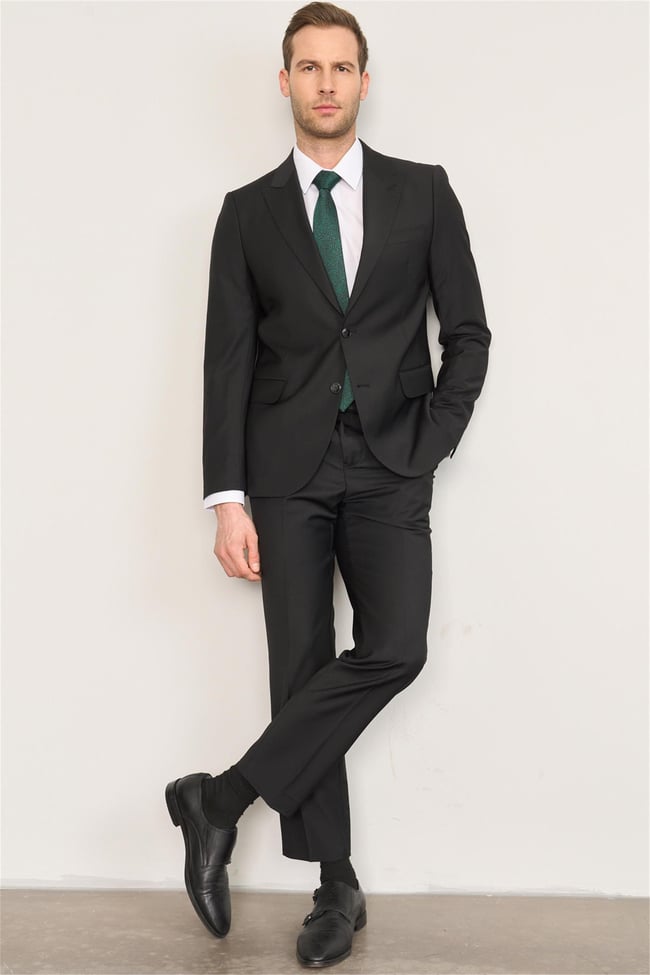 Çetinkaya Altınyıldız Slim Fit Füme Takım Elbise