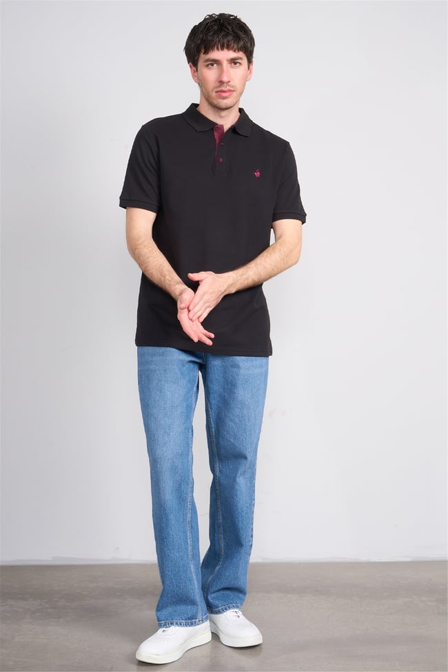 Çetinkaya Chester Polo 3047 Polo Yaka Regular Pike T-shirt Siyah