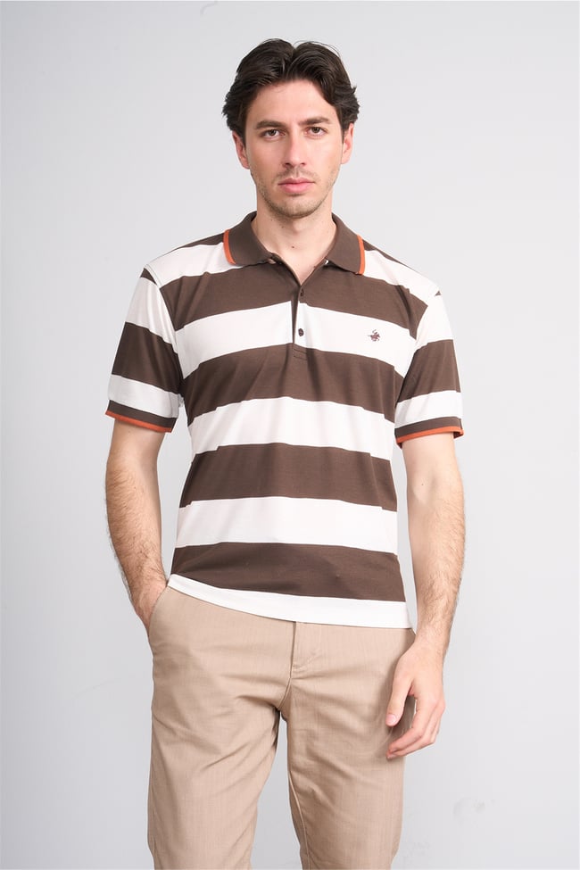 Çetinkaya Chester Polo 4111 Polo Yaka Regular Pike T-shirt Kahve
