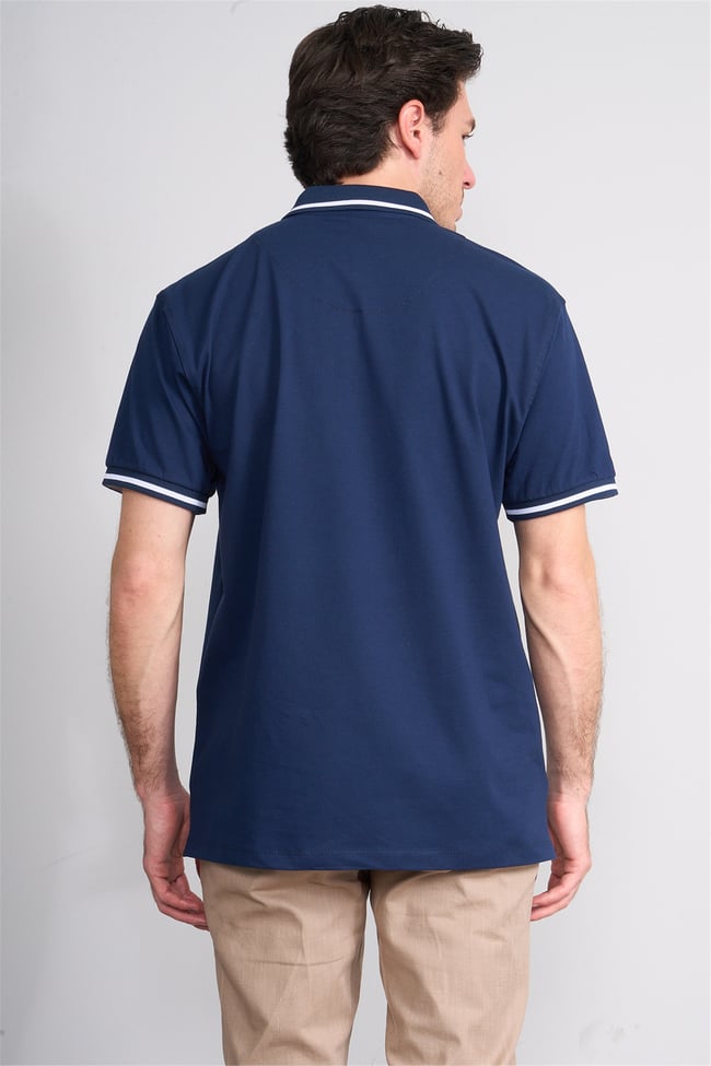 Çetinkaya Chester Polo 4704 Polo Yaka Regular 36/1 Pike T-shirt Lacivert
