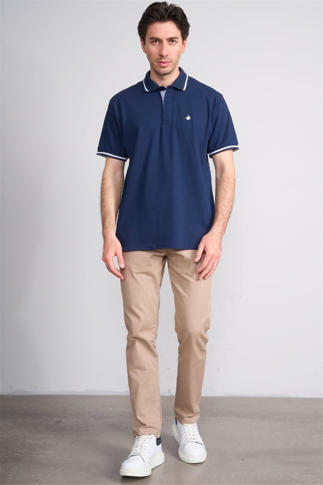 Çetinkaya Chester Polo 4704 Polo Yaka Regular 36/1 Pike T-shirt Lacivert