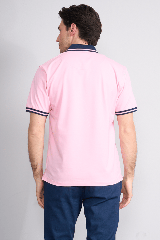 Çetinkaya Chester Polo 4704 Polo Yaka Regular 36/1 Pike T-shirt Pembe