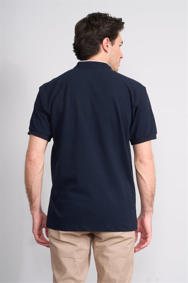 Çetinkaya Chester Polo 4728 Hakim Yaka Regular 30/1 Pike T-shirt Lacivert