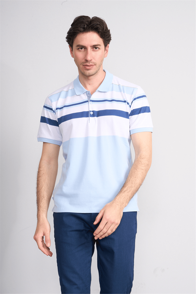 Çetinkaya Chester Polo 4737 Polo Yaka Regular Pike T-shirt Açık Mavi