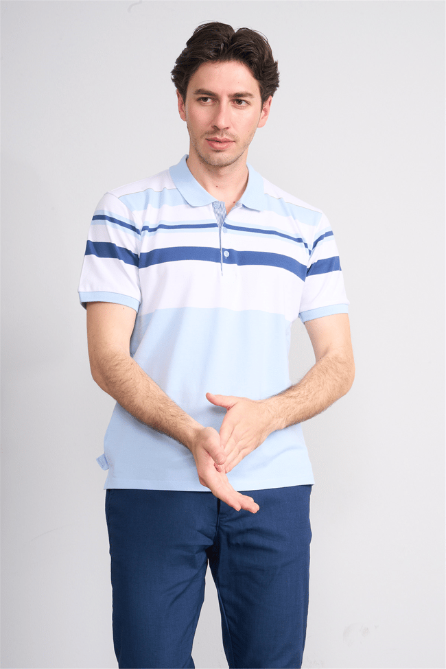 Çetinkaya Chester Polo 4737 Polo Yaka Regular Pike T-shirt Açık Mavi