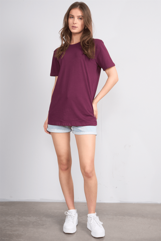 C.K Y26 3264 Fithit Byn B.Yk 30/1 Penye Basic Regular T-shirt Mürdüm