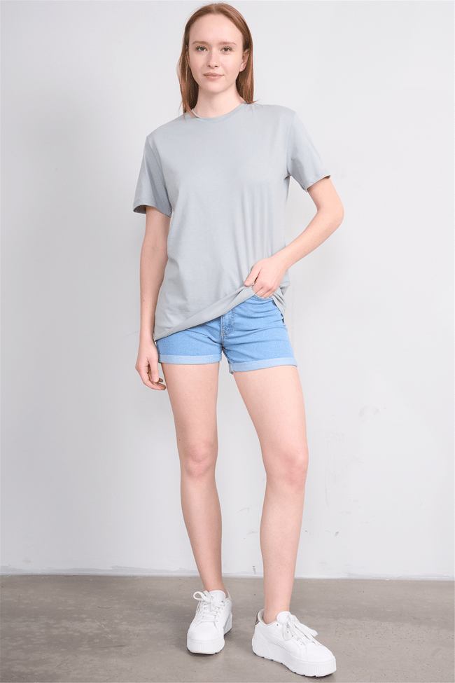 C.K Y26 3264 Fithit Byn B.Yk 30/1 Penye Basic Regular T-shirt A.Gri