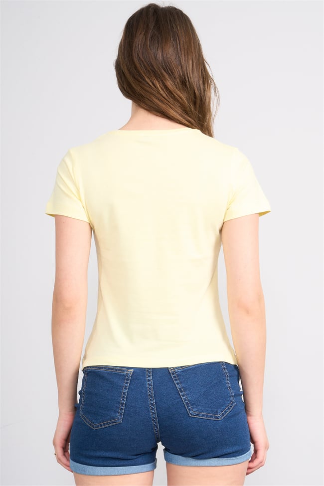C.K Y26 8464 Fithit Byn U.Yk Penye Slimfıt T-shirt U.Sarı