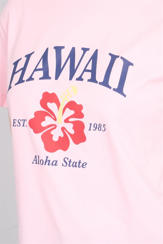 Çetinkaya Fithit 8868 Bayan Bisiklet Yaka Regular Baskılı T-shirt Açık Pembe