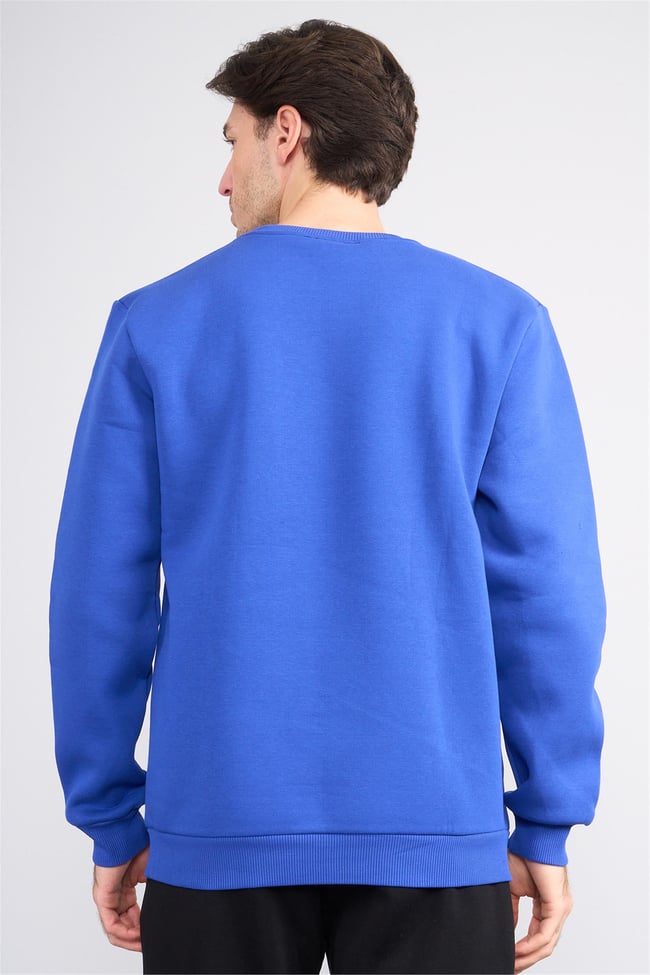 Çetinkaya Mentality 3036 3 İp Bisiklet Yaka Saks Sweatshirt