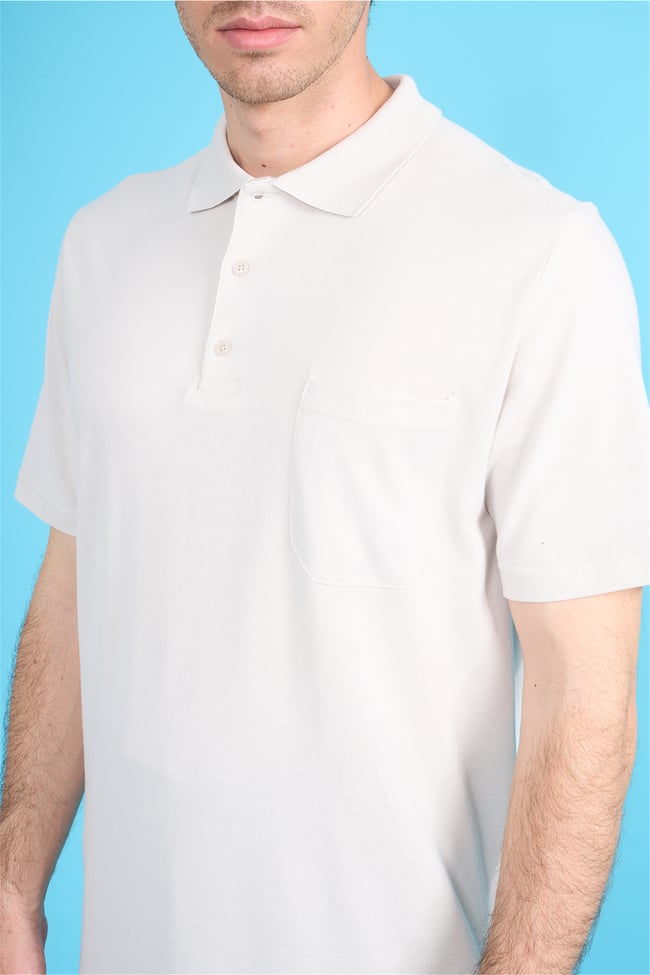 Çetinkaya Mentality 3140 Polo Yaka Regular Cepli Pike T-shirt Taş