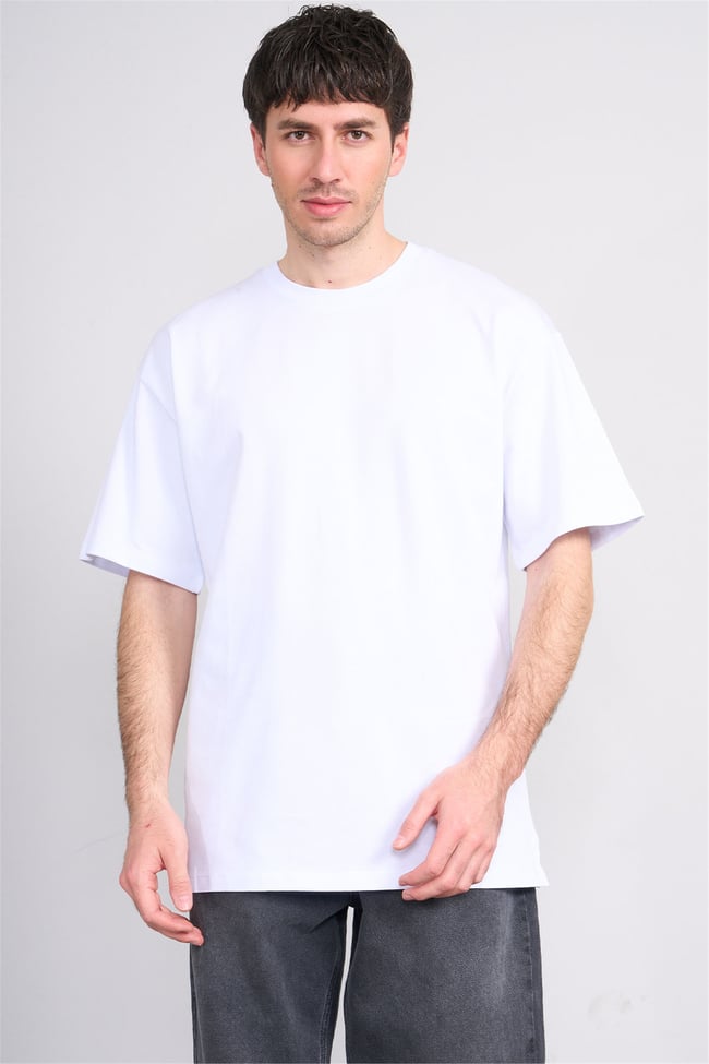 Çetinkaya Mentality 3880 Bisiklet Yaka 16/1 Süprem Regular T-shirt Beyaz