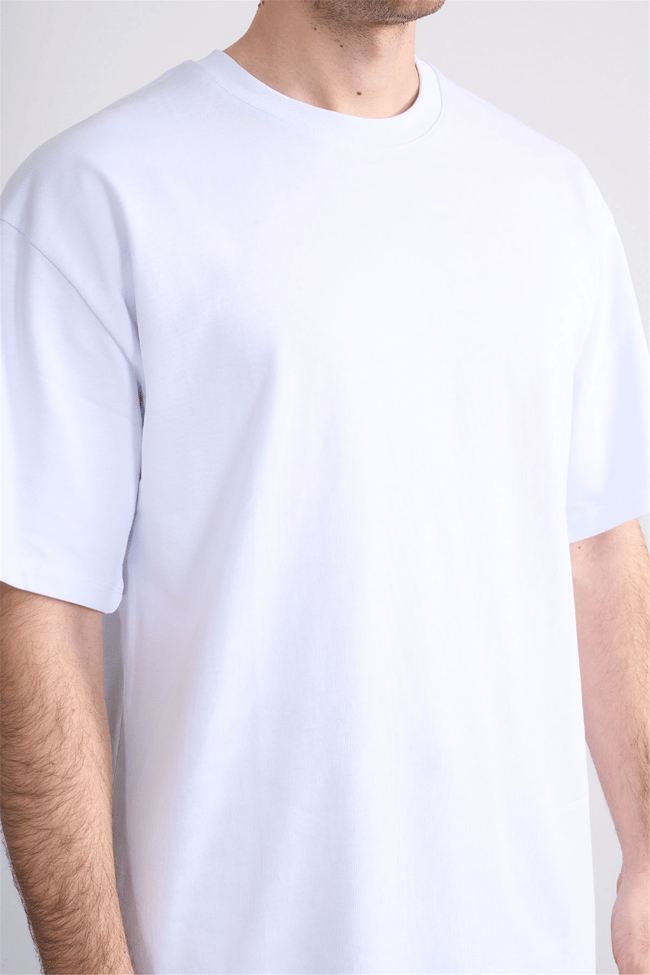 Çetinkaya Mentality 3880 Bisiklet Yaka 16/1 Süprem Regular T-shirt Beyaz